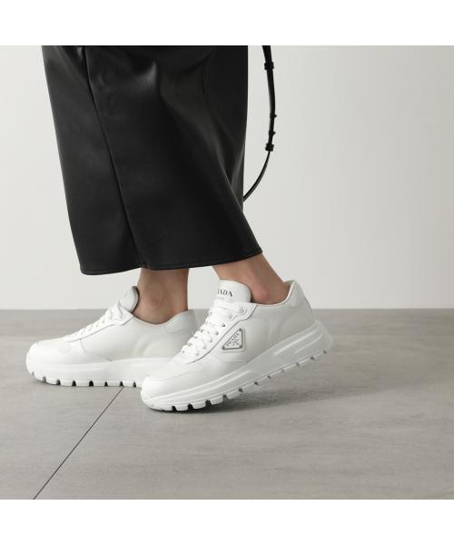 PRADA スニーカー 1E804M 3LKI レザー トライアングルロゴ PRADA スニーカー 1E804M 3LKI レザー トライアングルロゴ