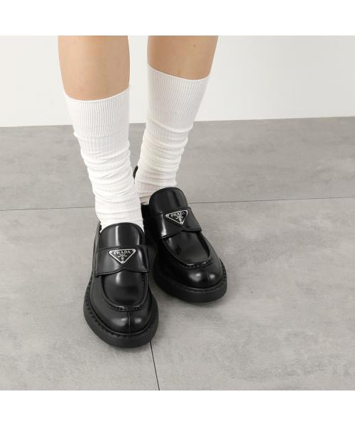 PRADA ローファー チョコレート 1D246M ULS ブラッシュドレザー PRADA ローファー チョコレート 1D246M ULS ブラッシュドレザー