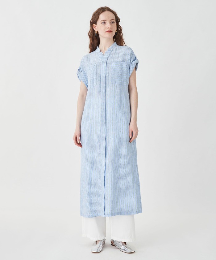 クーポン】【セール 40%OFF】リネンシャーティング シャツ