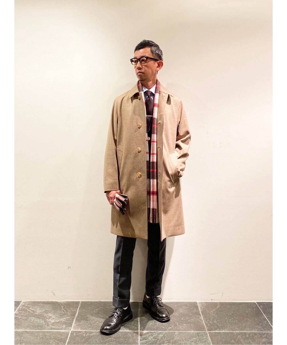 DUNFORD】【Loro Piana/ロロ・ピアーナ】ウールツイルステンカラーコート(505740072) | MACKINTOSH  LONDON（メンズ）(MACKINTOSH LONDON) - d fashion