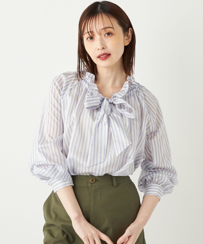 SHIPS Colors:〈手洗い可能〉ボウタイ ブラウス(505937472) | シップスカラーズ ウィメン(SHIPS Colors  WOMEN) - d fashion