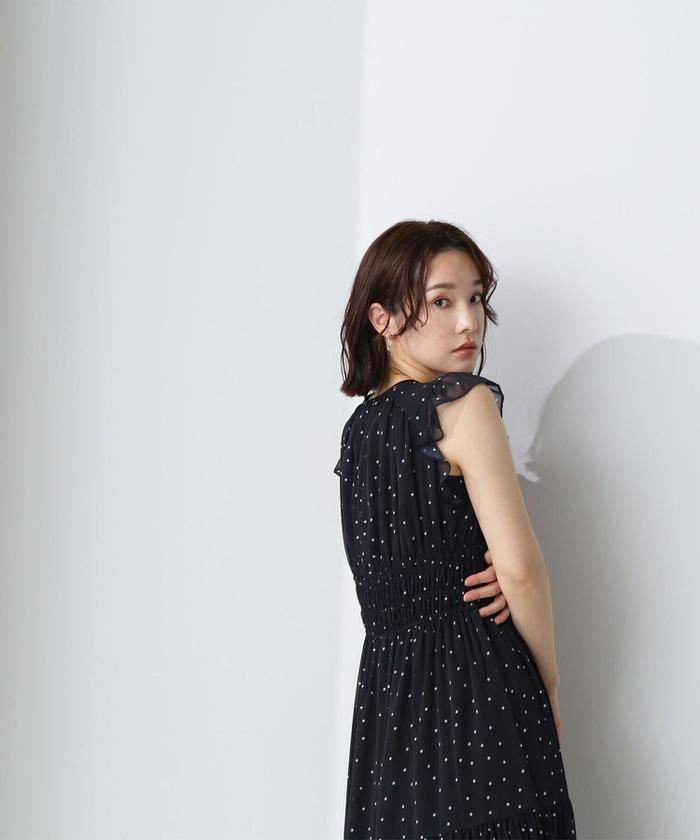 楊柳フリルスリーブワンピース NATURAL BEAUTY BASIC NATURAL BEAUTY BASIC（ナチュラルビューティーベーシック）の