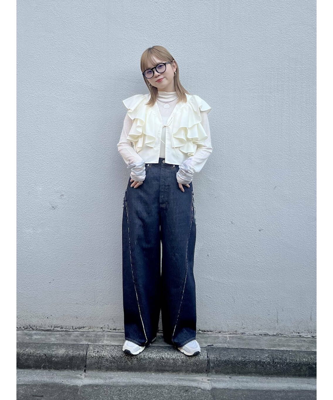 セール 20%OFF】マルチWAYクロップドフリルブラウス(505969946