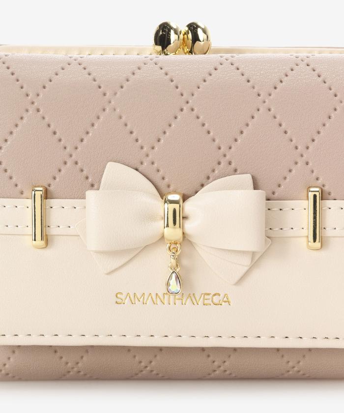 すぐ届く☆【Samantha】クロスリボン 折財布 リボンラッピング 折財布(503359897) | サマンサタバサプチ