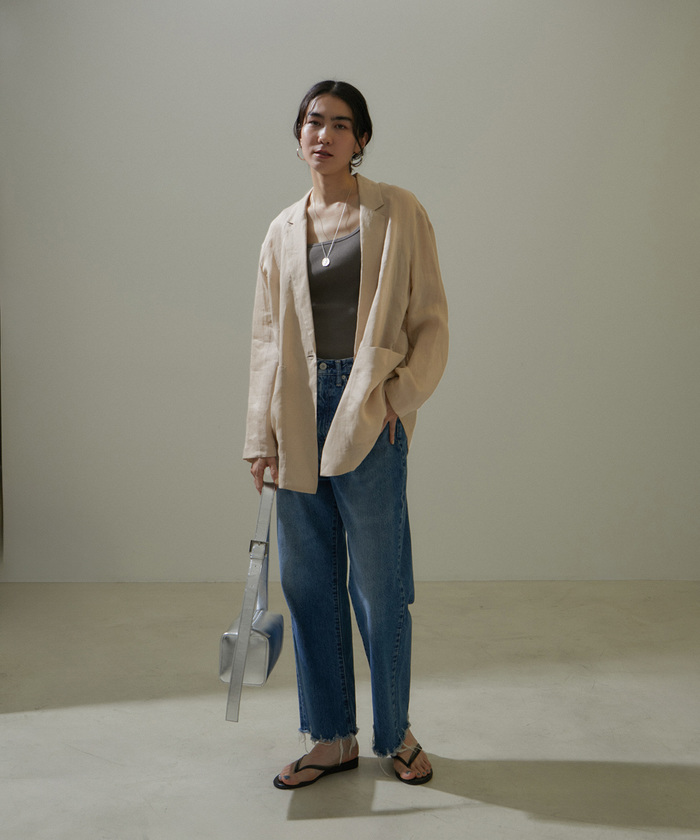 SALON adam et ropé シアーリネンオーバージャケット　完売商品 楽天市場】【雑誌掲載】シアーリネンオーバージャケット SALON