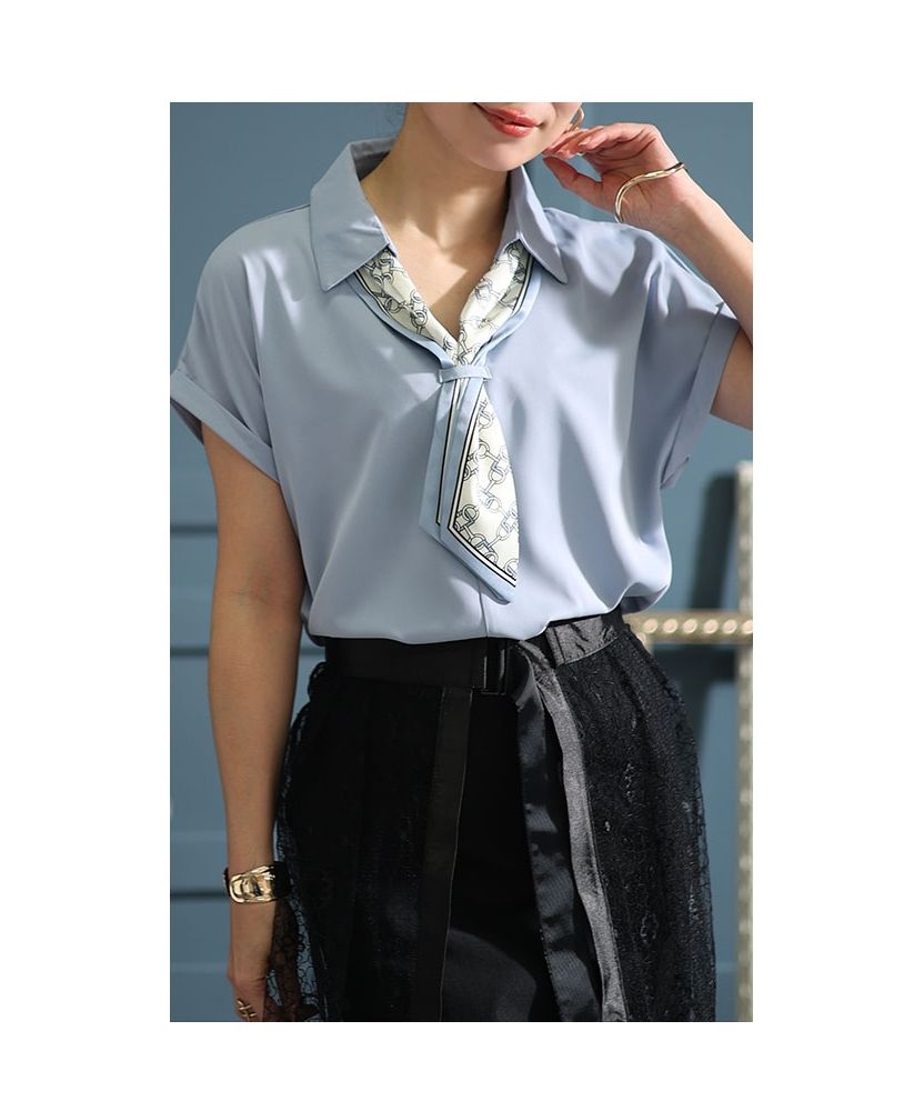 ♡ naury様　2点お纏め御専用商品　アンティークミュゲハット＆シルクブラウス NARU｜60ローンリップルドット ギャザーチュニック ブラウス