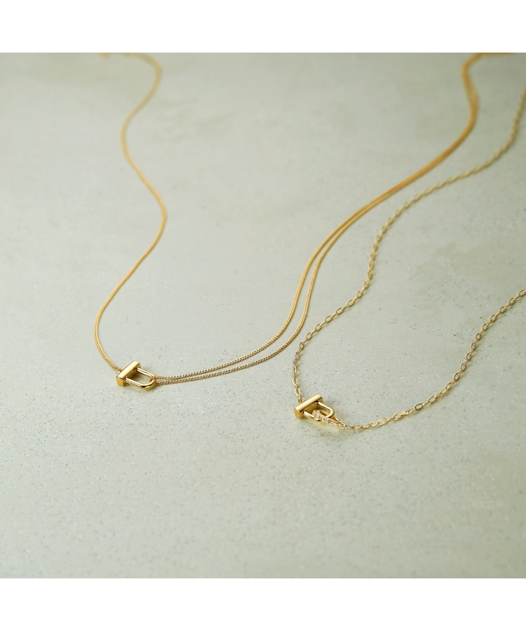 ココシュニック　K10ネックレス K10ダイヤモンド ロックモチーフ ネックレス（ネックレス