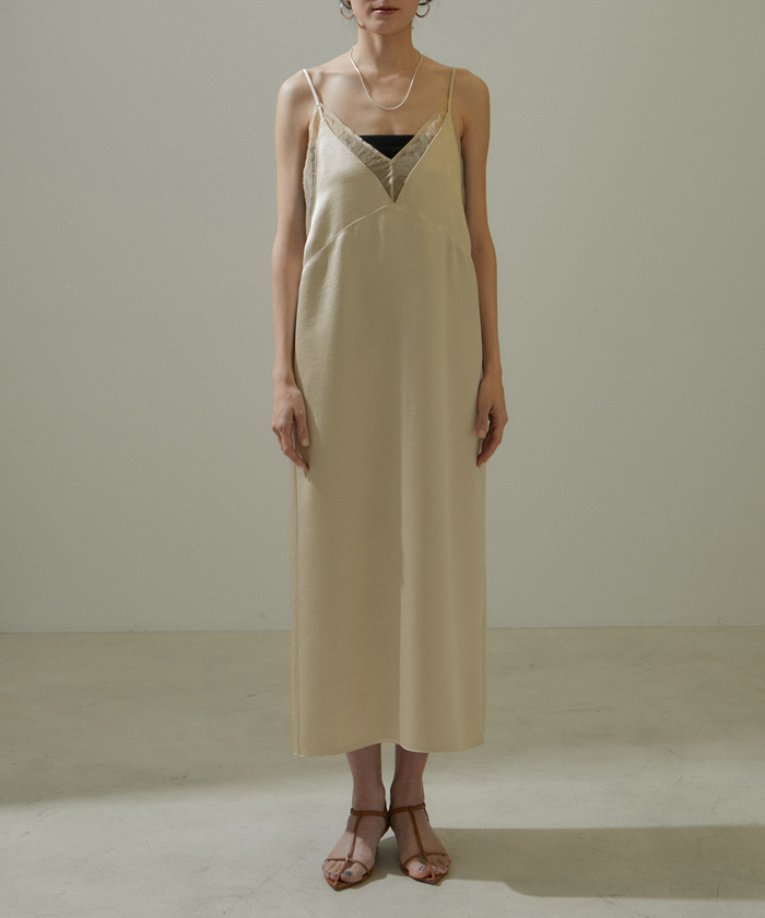 【新品】The shop Amel ケープ付きワンピース ✧アンタイトル ロペ セール】シアージョーゼットノースリーブワンピース（ワンピース