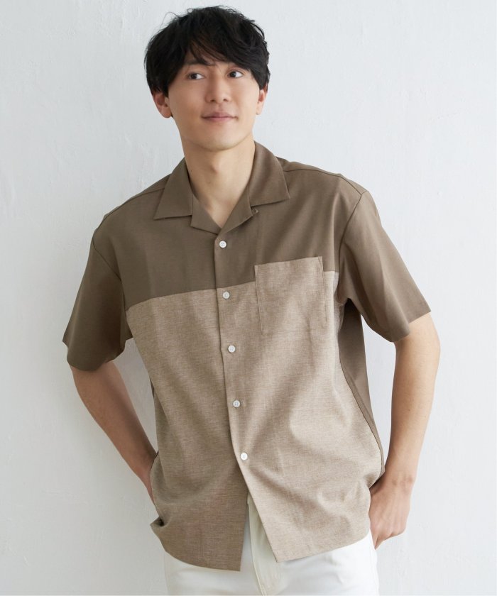 イッセイミヤケISSEY MIYAKE コットン総柄ステッチオープン