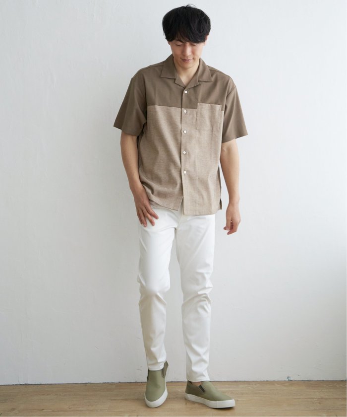 セール20%OFF】バイカラーオープンカラーシャツ(505890035