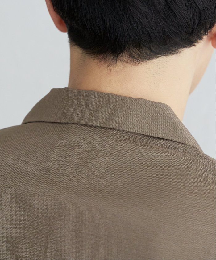 【95ss】ISSEY MIYAKE 大根柄 オープンカラーシャツ ブラウン 95ss】ISSEY MIYAKE 大根柄 オープンカラーシャツ ブラウン