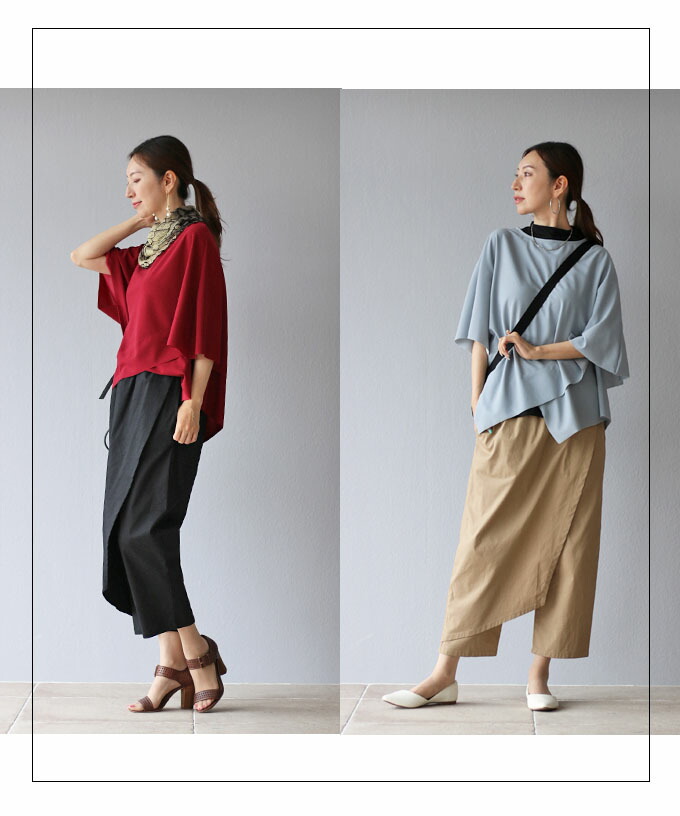 ヴィオ Vieo 「普通Tシャツ」から抜け出せる 脱マンネリ変形Tシャツ （ラベンダー） ヴィオ Vieo 「普通Tシャツ」から抜け出せる 脱マンネリ変形T