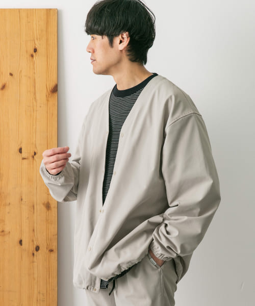 セール】『撥水』『接触冷感』add fabrics ノーカラージャケット