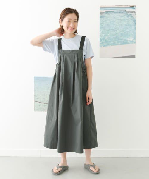 【アーバンリサーチドアーズ】新品　add fabrics 　ワークジャンスカ add fabrics ワークジャンパースカート（ワンピース）｜URBAN