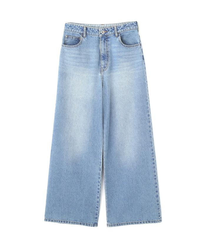 セール 30%OFF】ワイドデニムパンツ 新色カラー：ブルー