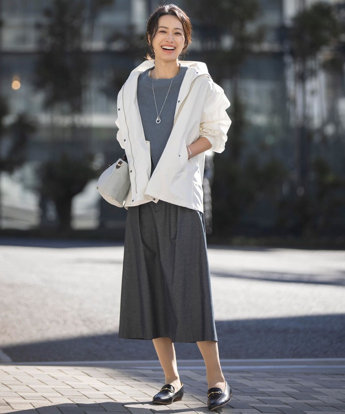 【美品】J.PRESS(ジェイプレス)マイクロタフタフーデッドショートコート/L 洗える・撥水】マイクロタフタ フーデッド ショート コート | J