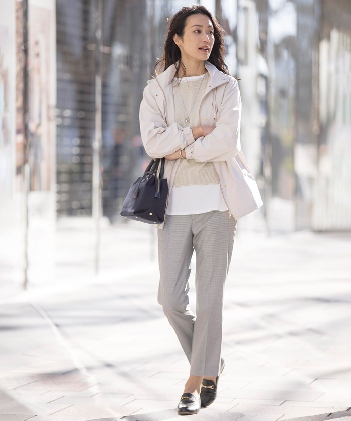 J．プレス レディス（大きいサイズ）/【洗える・撥水】マイクロ