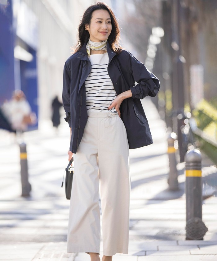 【美品】J.PRESS(ジェイプレス)マイクロタフタフーデッドショートコート/L 卸売りアウター - J．プレス レディス（大きいサイズ）/【洗える