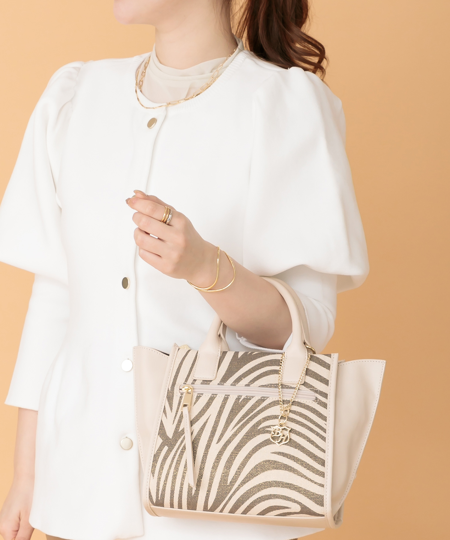 セール】ベース BASE 2WAY ゼブラ柄ショルダーバッグ(505968202