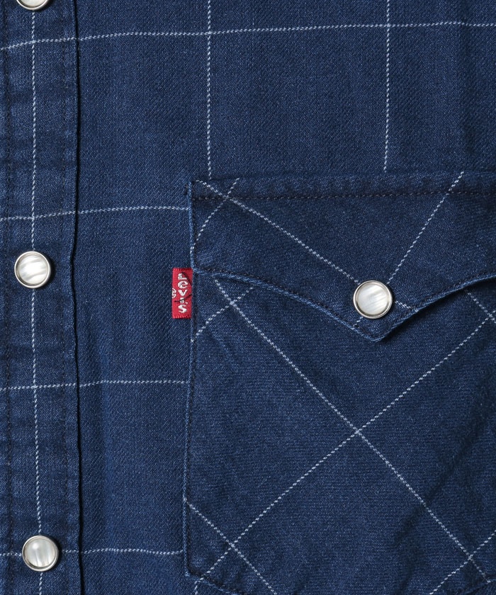 リーバイスウェスタンシャツ鬼フェードボタンダウンスレヤレ感インディゴブルーXL セール】Levi's/リーバイス BARSTOW ウエスタンシャツ ダーク