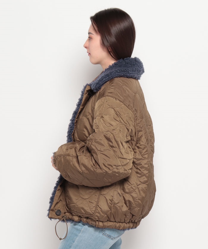 Ameri】ブラウンレザーシェルパジャケット※リバーシブル※