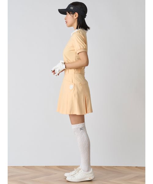 セール】【CELFORD GOLF】衿付きラインストーントップス