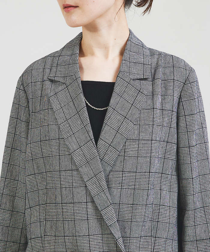 【美品✨】 シップス ジャケット リネン グレンチェック サイドベンツ 48 セール 30%OFF】【セットアップ対応】リネングレンチェック