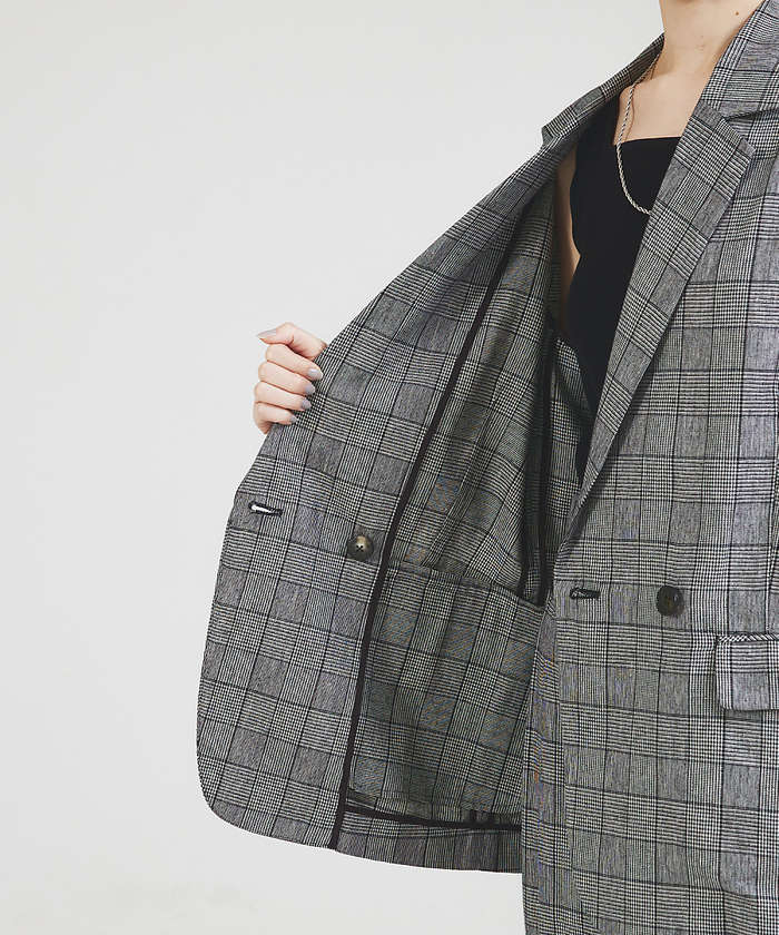 リネングレンチェック ジャケット – LARDINI Online Store