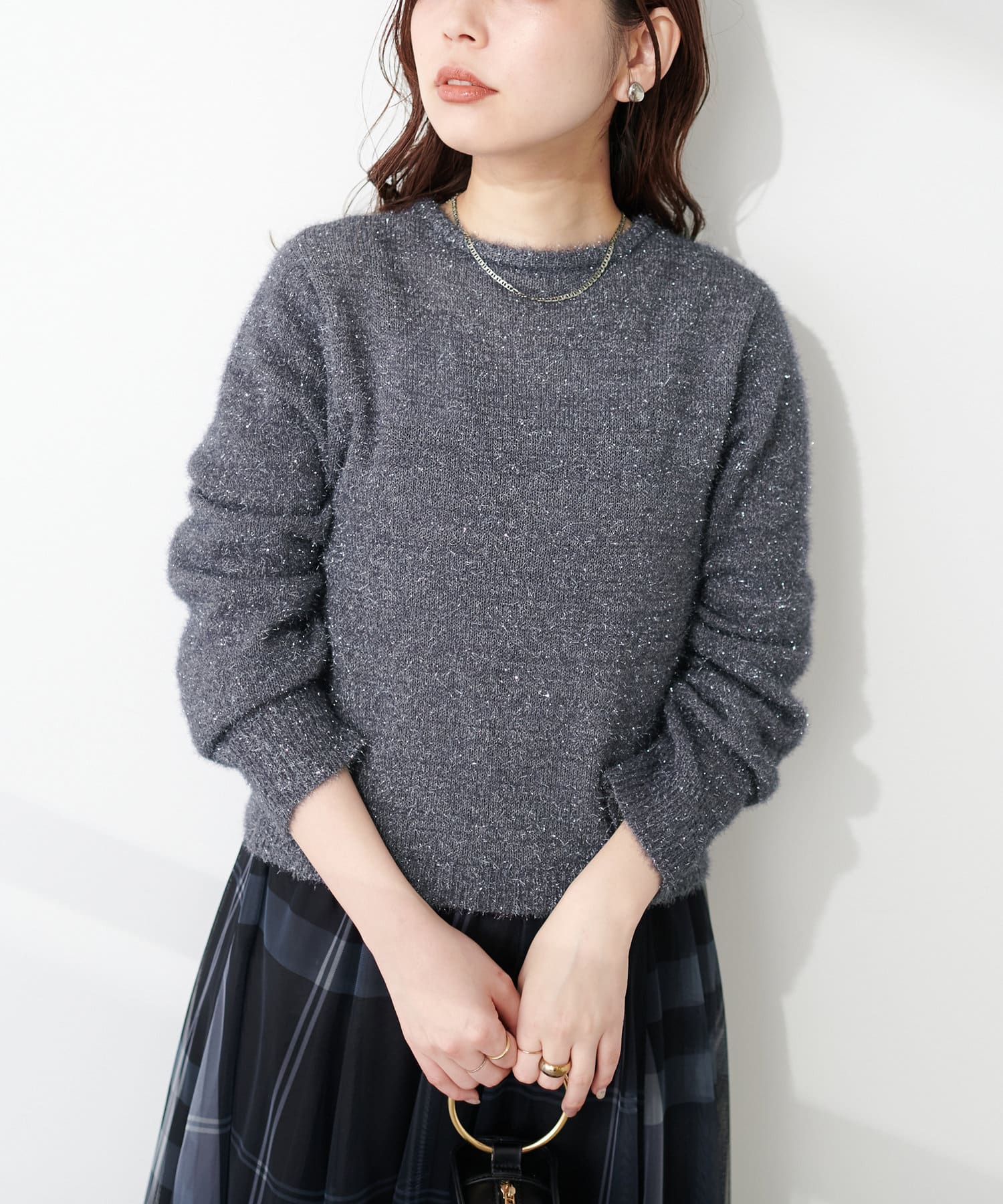 最終値下！FENDI/2wayシルバーラメシースルーサマーニット