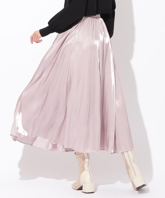 セール 50%OFF】ウエストリブシャイニーシアースカート セール 50%OFF】ウエストリブシャイニーシアースカート