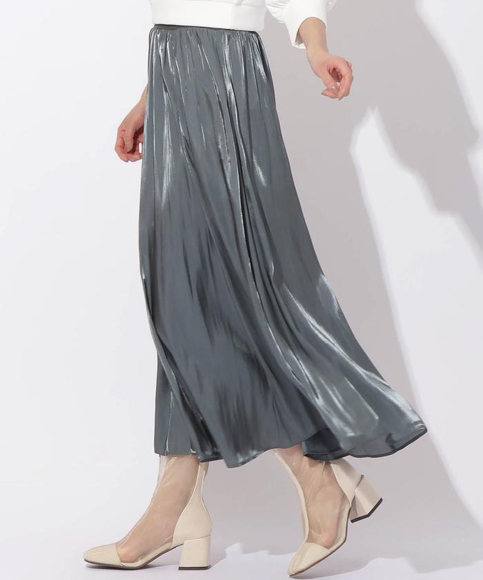 セール 50%OFF】ウエストリブシャイニーシアースカート セール 50%OFF】ウエストリブシャイニーシアースカート