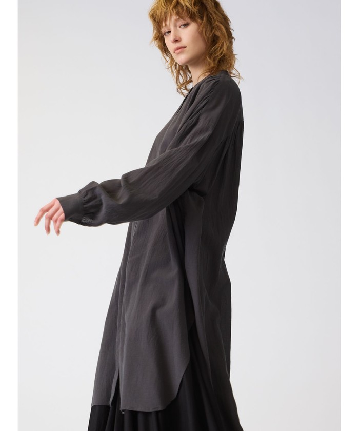 セール 30%OFF】mizuiro ind スタンドカラーギャザーワンピース
