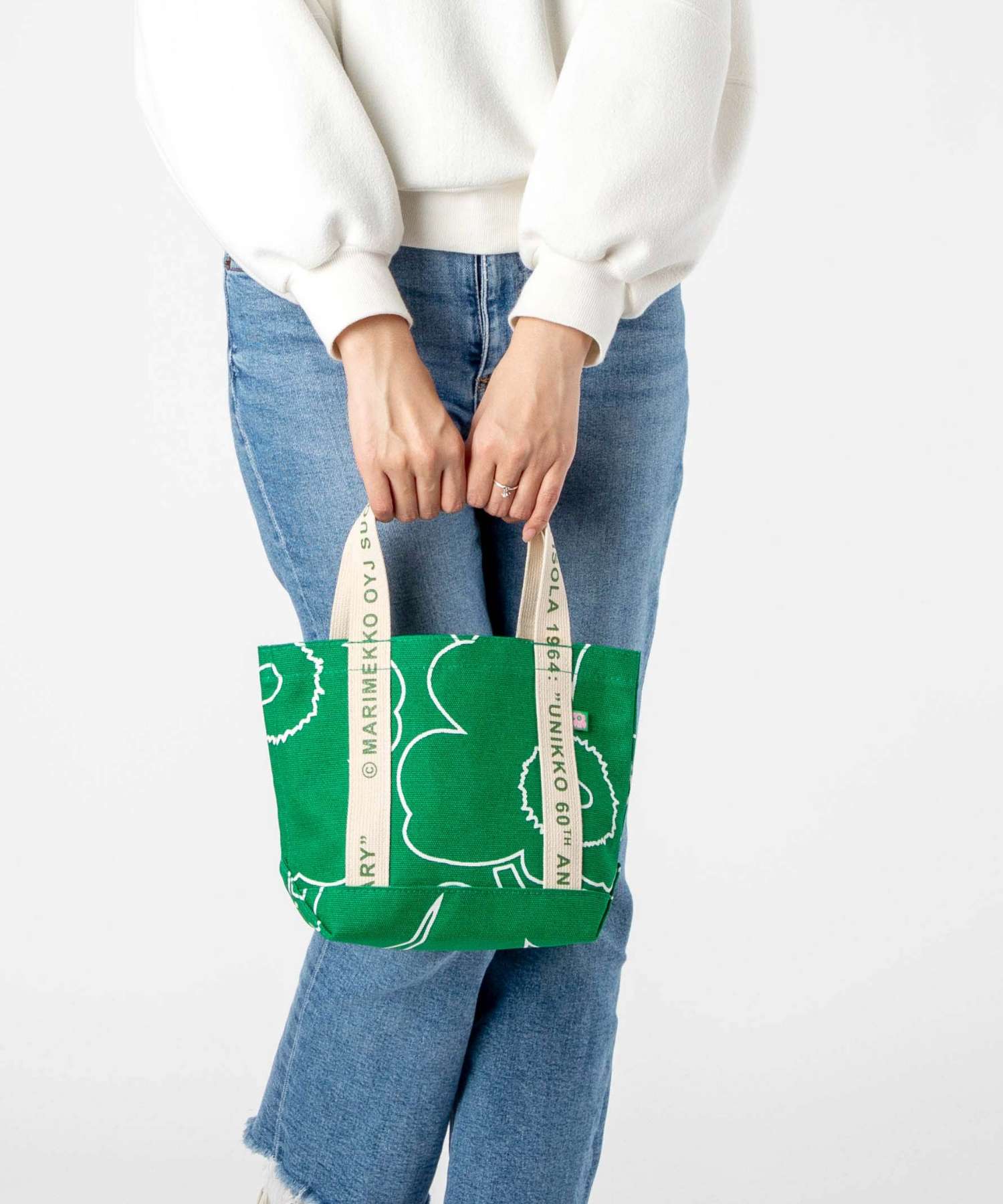 marimekko 花柄 トートバッグ デニム　エコバッグ　ノベルティ マリメッコ marimekko トートバッグ ウニッコ エコバッグ 花柄