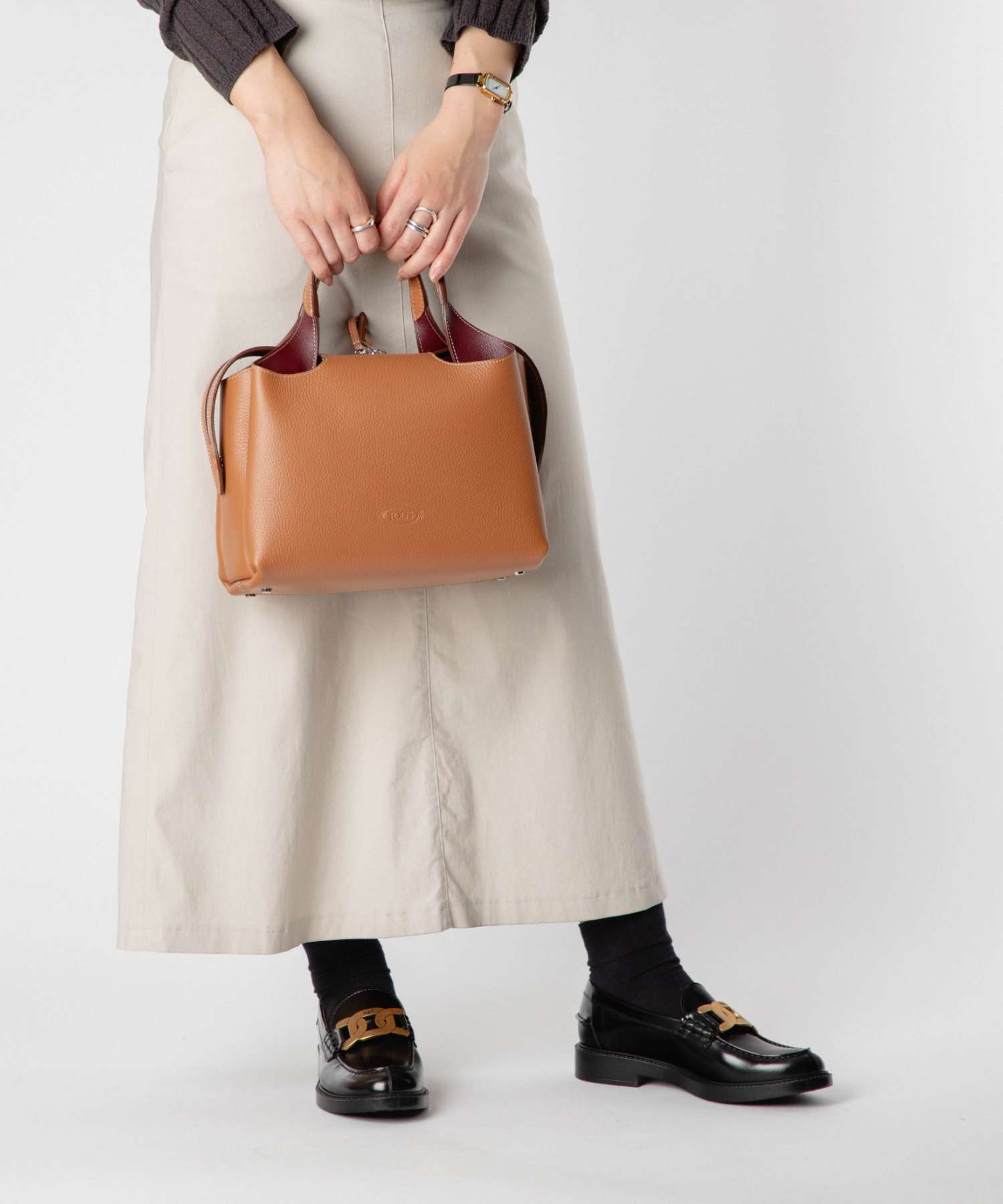 トッズ TOD'S XBWAPAHL200 QRI ハンドバッグ FLORIDA DOUBLE