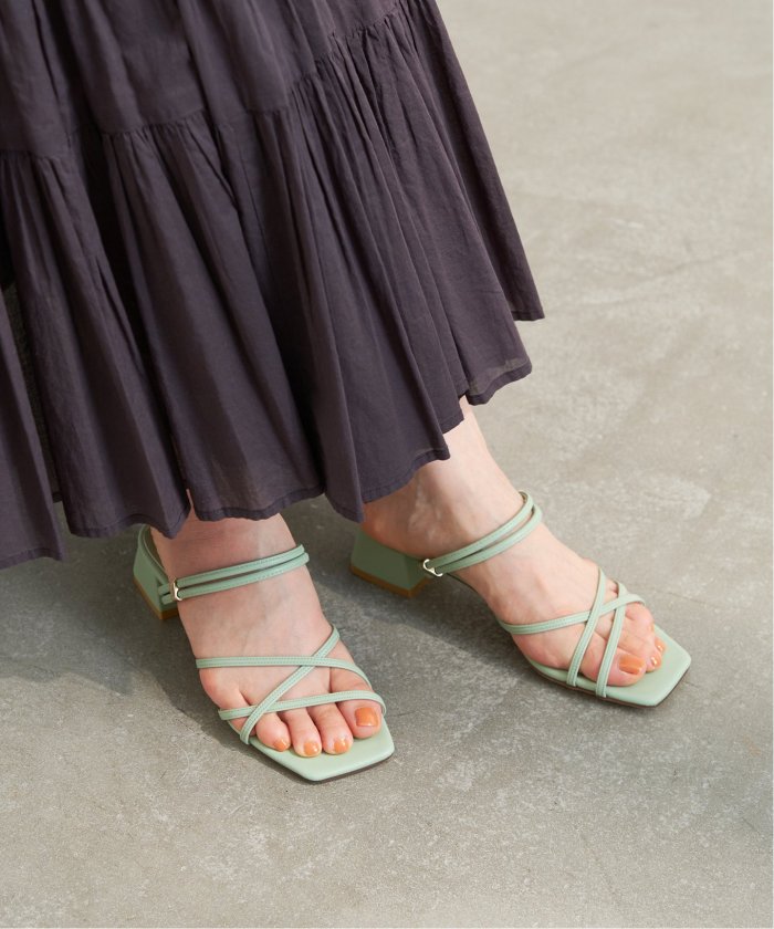 セール】3.5cmスクエア2WAYサンダル(505999200) | ル タロン(LE