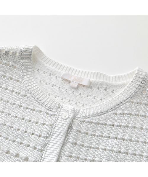 Chloe クロエ カシミヤシルク混 MIX ニット カーディガン XS