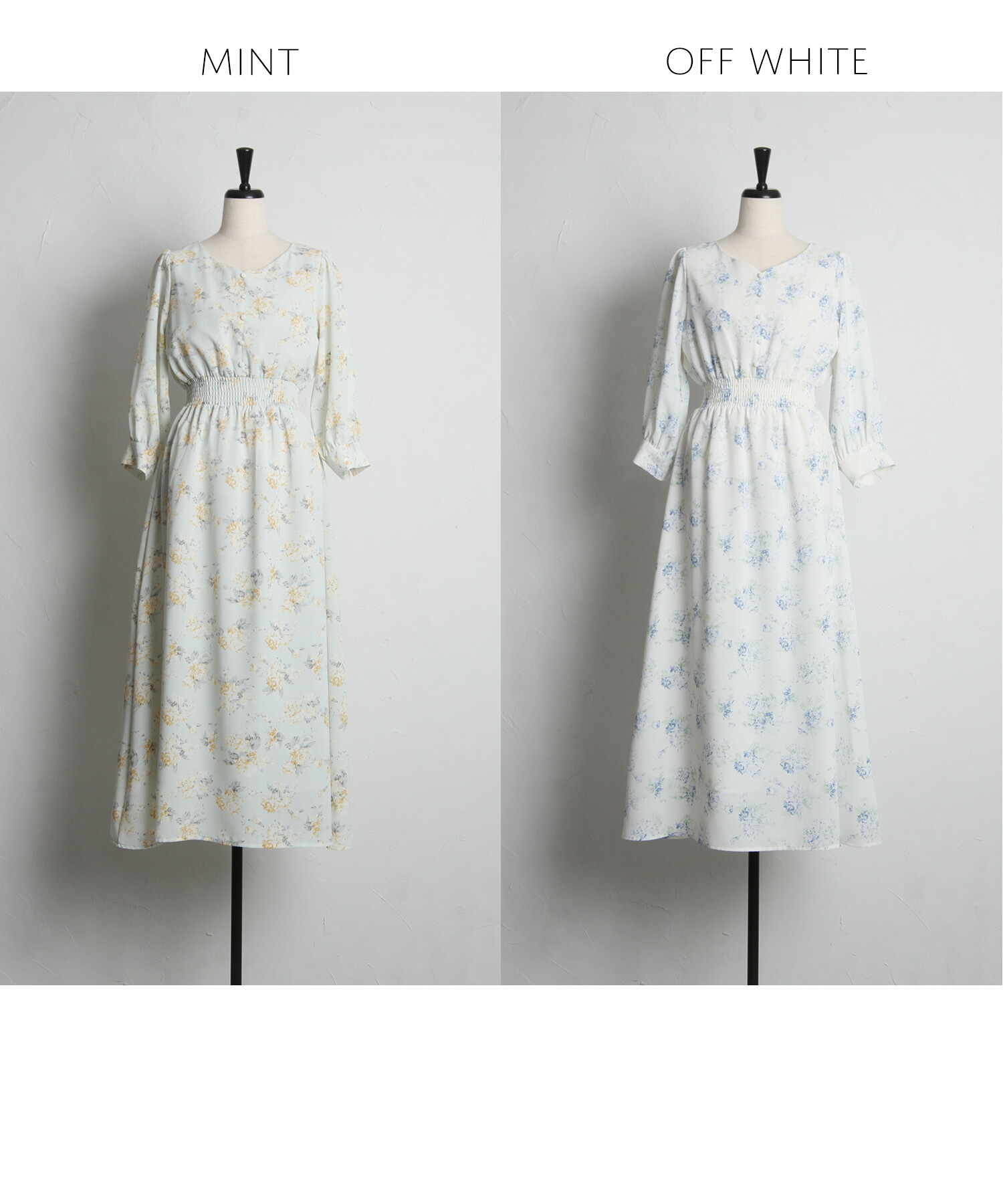 HOBBSフラワープリント ワンピース ベージュ系 ◇ぼかしフラワープリントワンピース（ワンピース）｜NATURAL