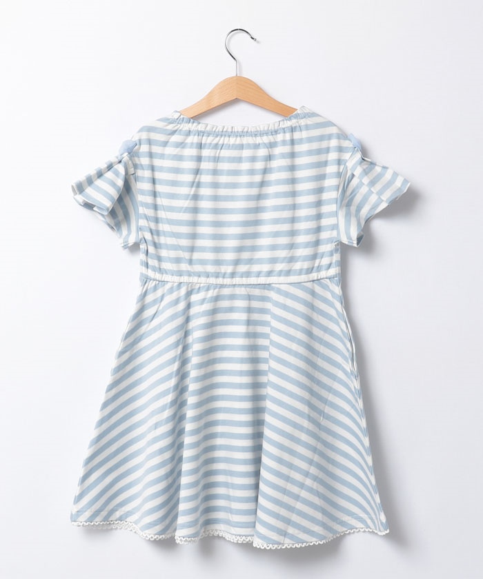 Mezzo Piano 半袖 襟パールネックレス付ワンピース メゾ ピアノ(mezzo piano)のワンピース- 子ども服のナルミヤ
