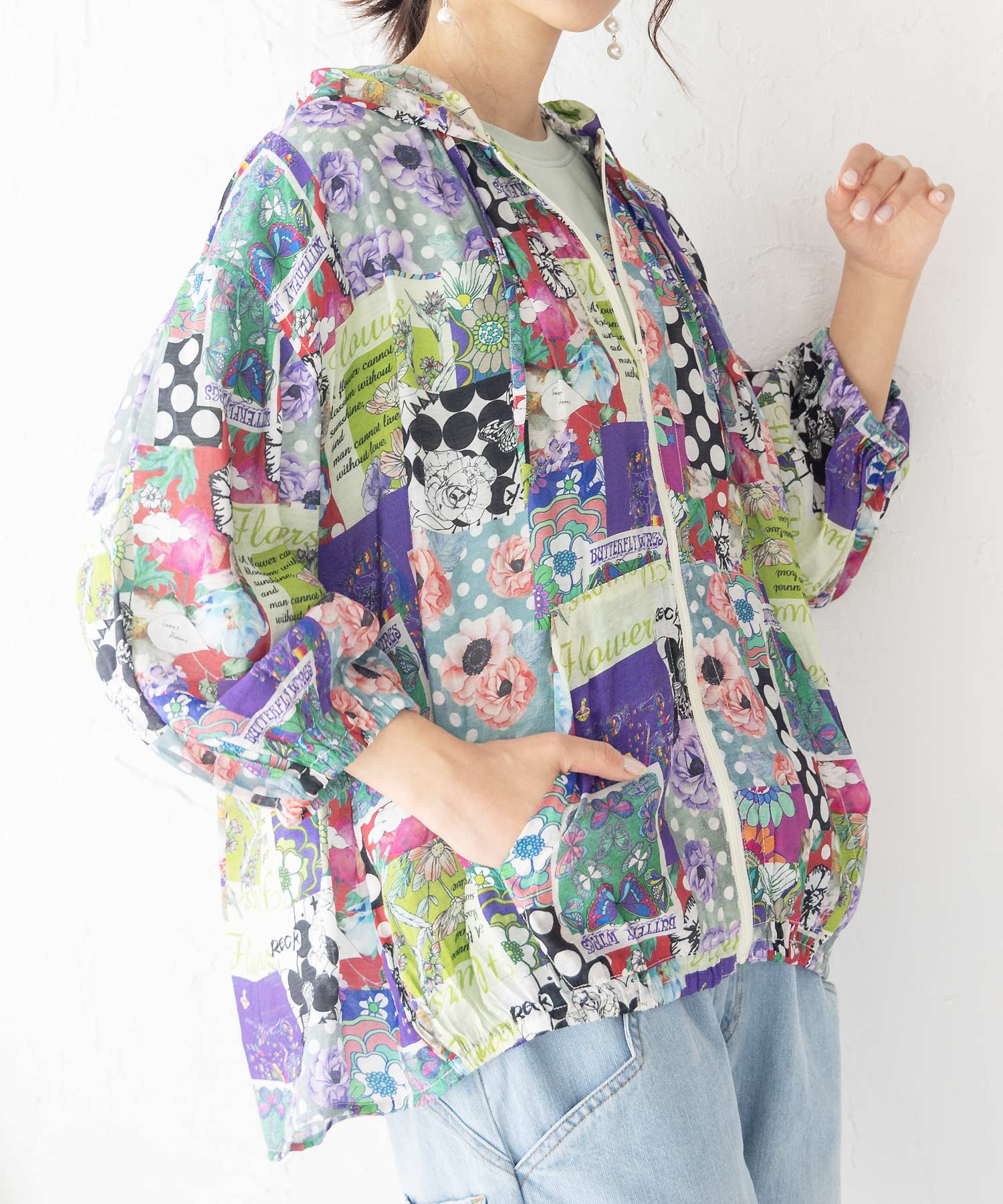 セール】スカラー ScoLar 花柄コラージュorネコドット 2柄展開