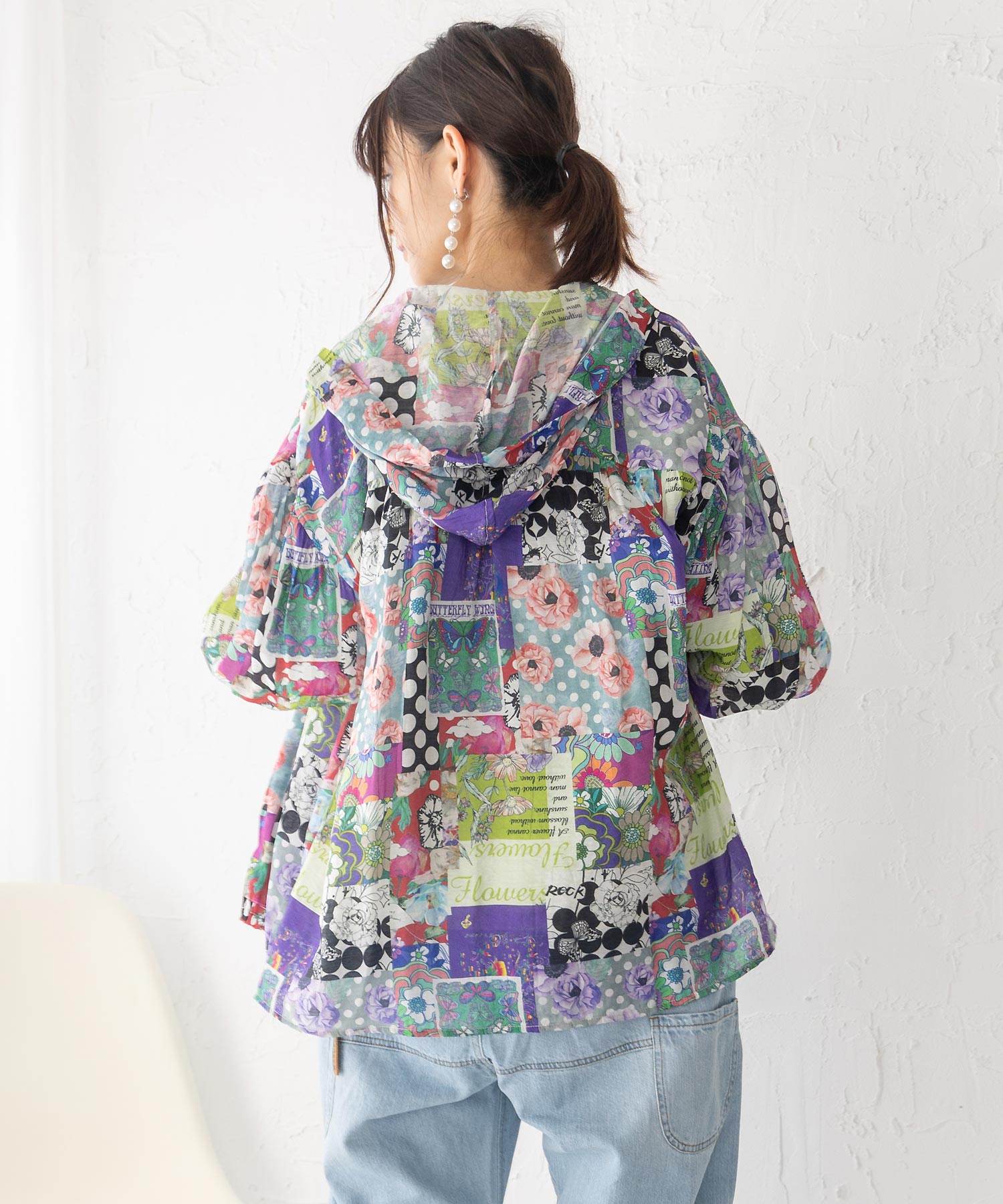 セール】スカラー ScoLar 花柄コラージュorネコドット 2柄展開