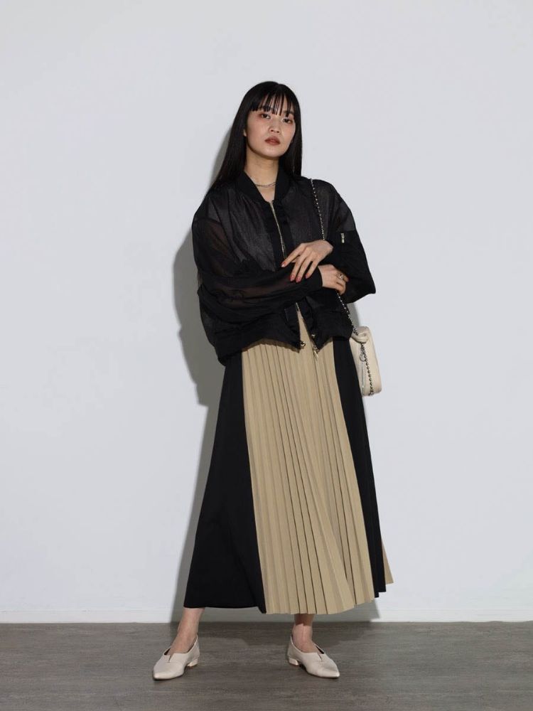 新品✨YAMADAYA RADIATE シフォンミリタリーブルゾン　黒 新品✨YAMADAYA RADIATE シフォンミリタリーブルゾン黒