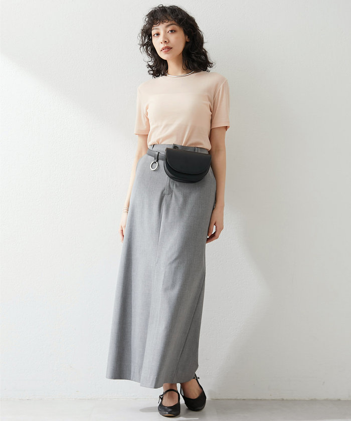 【THE PAUSE】フロントスリットスカート THE PAUSE スカート 「THE PAUSE」フロントスリットスカート