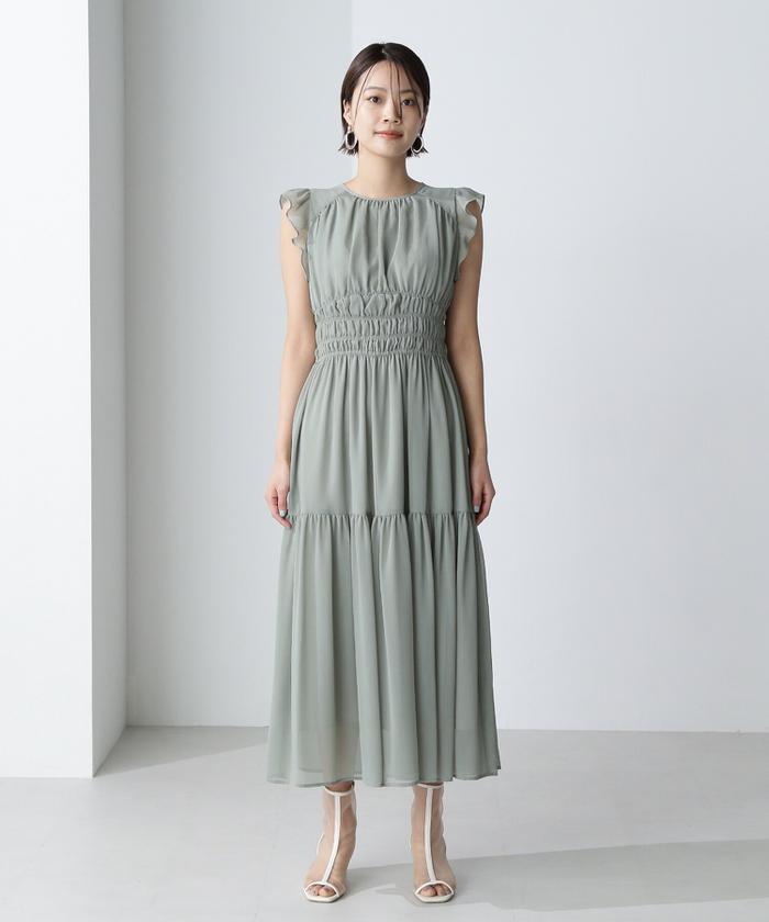 楊柳フリルスリーブワンピース NATURAL BEAUTY BASIC グリーン 楽天市場】楊柳フリルスリーブワンピース NATURAL BEAUTY BASIC