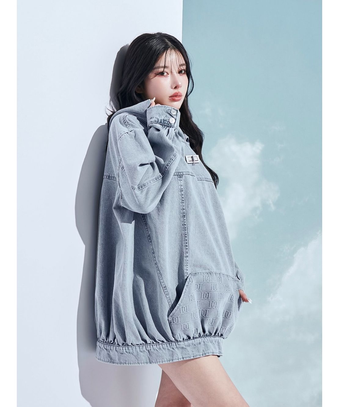 DDロゴデニムフーディー(506005293) | Darich(Darich) - d fashion DDロゴデニムフーディー(506005293) | Darich(Darich) - d fashion