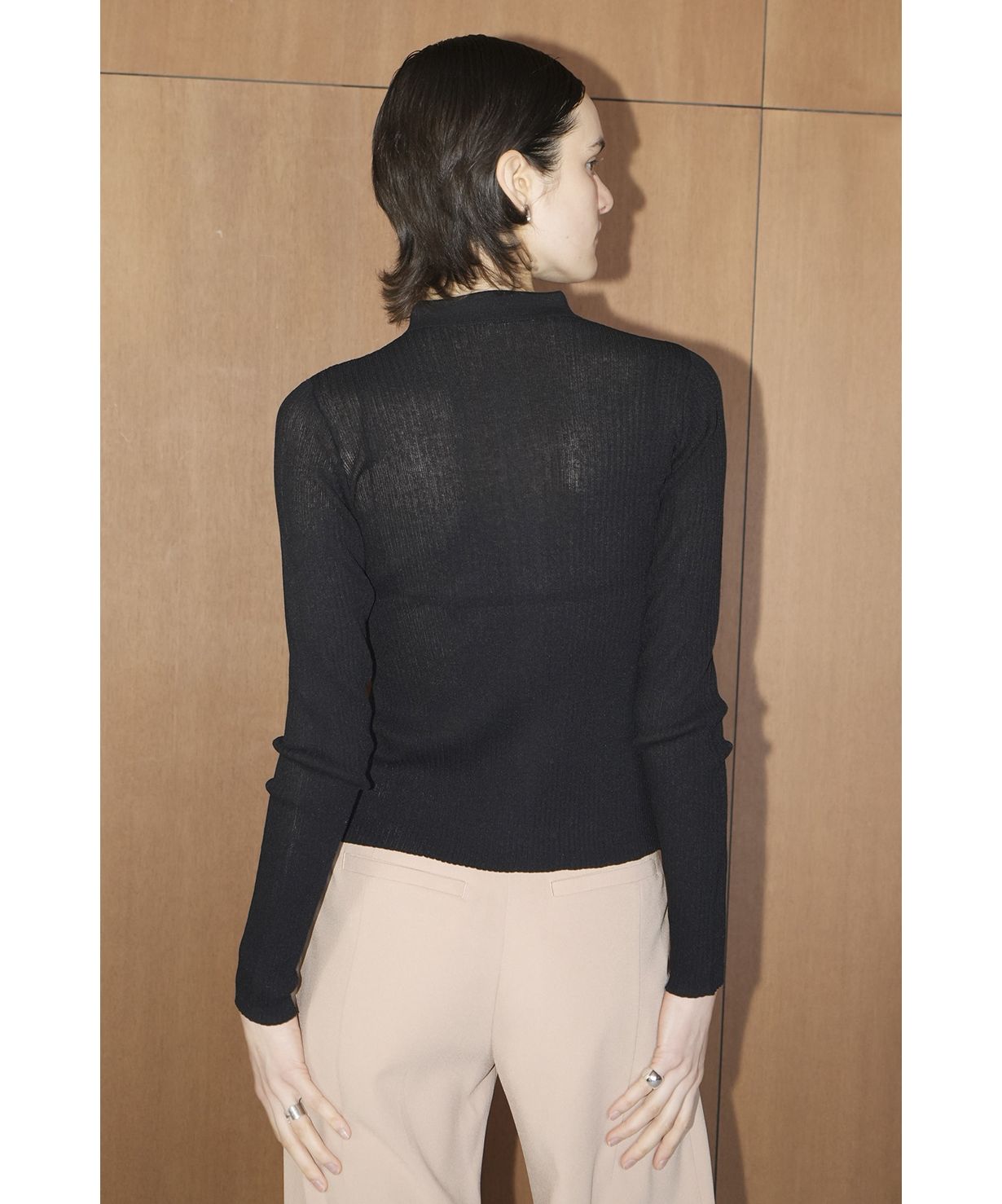 セール】SHEER RIB KNIT SHIRT(506005330) | クラネ(CLANE) - d セール】SHEER RIB KNIT SHIRT(506005330) | クラネ(CLANE) - d