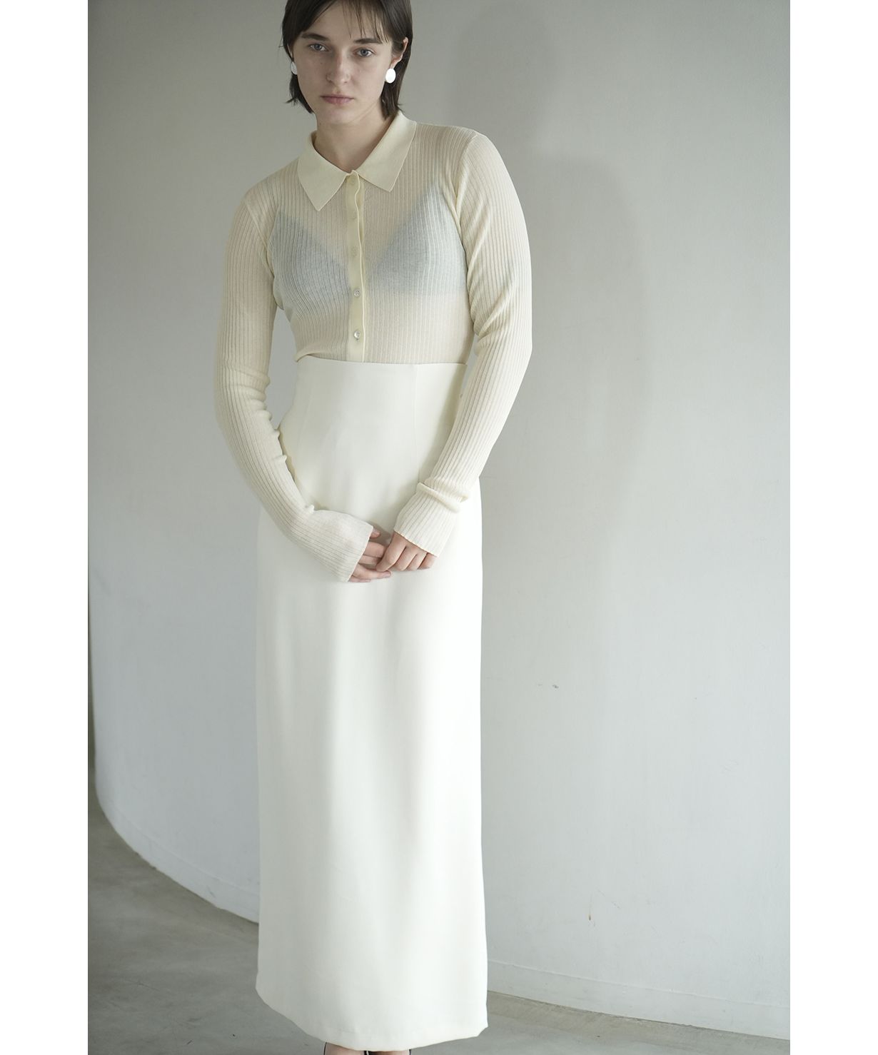 セール】SHEER RIB KNIT SHIRT(506005330) | クラネ(CLANE) - d セール】SHEER RIB KNIT SHIRT(506005330) | クラネ(CLANE) - d