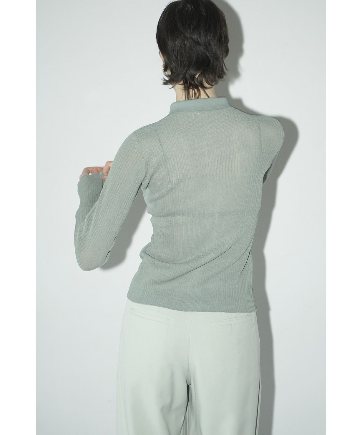 セール】SHEER RIB KNIT SHIRT(506005330) | クラネ(CLANE) - d セール】SHEER RIB KNIT SHIRT(506005330) | クラネ(CLANE) - d