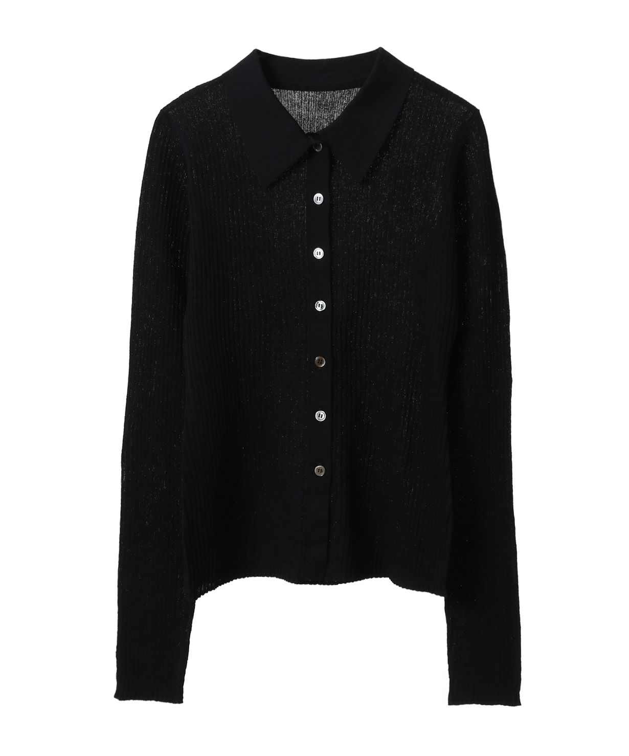 CLANE SHEER RIB KNIT SHIRT