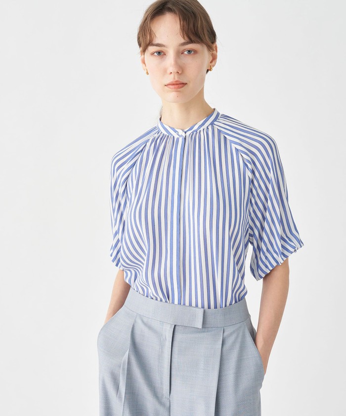 トゥモローランドコレクショントラックストライプ パフスリーブブラウス クーポン】【セール 40%OFF】トラックストライプ パフスリーブ
