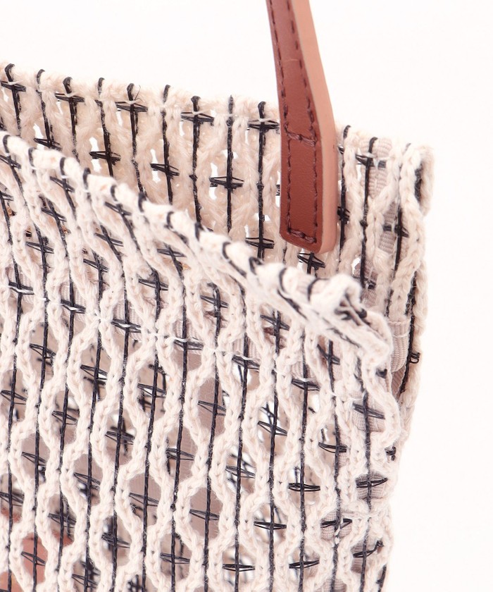 MARY AL TERNA GAP トートバッグ NUDE ベージュ カゴバッグ MARY AL TERNA GAP トートバッグ NUDE ベージュ カゴバッグ